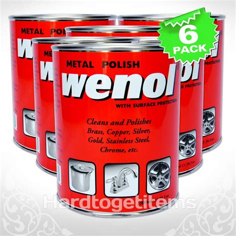 metal cleaner in red box|Wenol Can Red Metal Cleaner/Polish 1000 ml, 6 Pack.